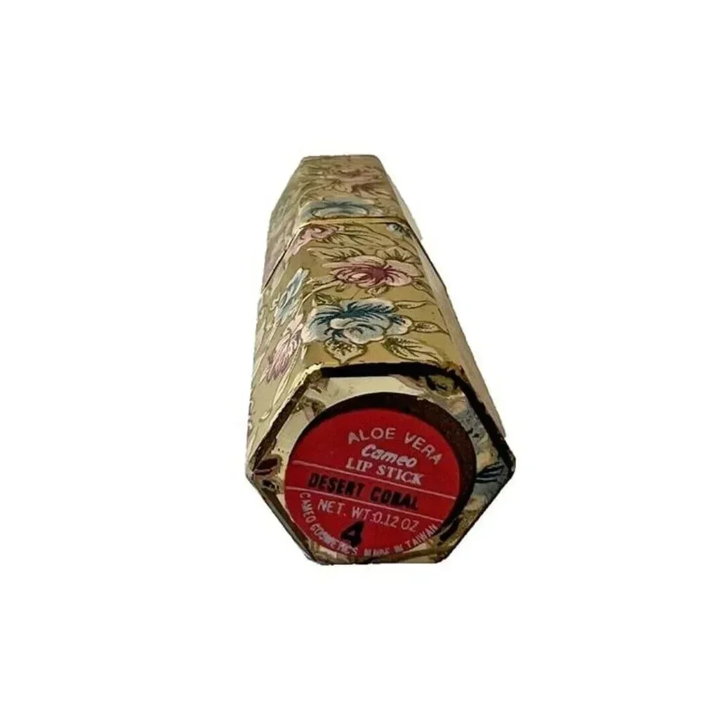 Vintage Cameo Cosmetics Aloe Lipstick‎ Desert Coral #4 Full Size Discontinued